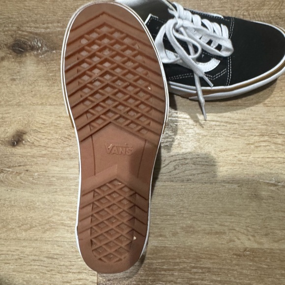 Vans Black and White Platform Sneakers - Picture 4 of 5